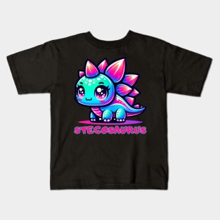 Stegosaurus Baby Dino Kawaii Cute Chibi Kids T-Shirt